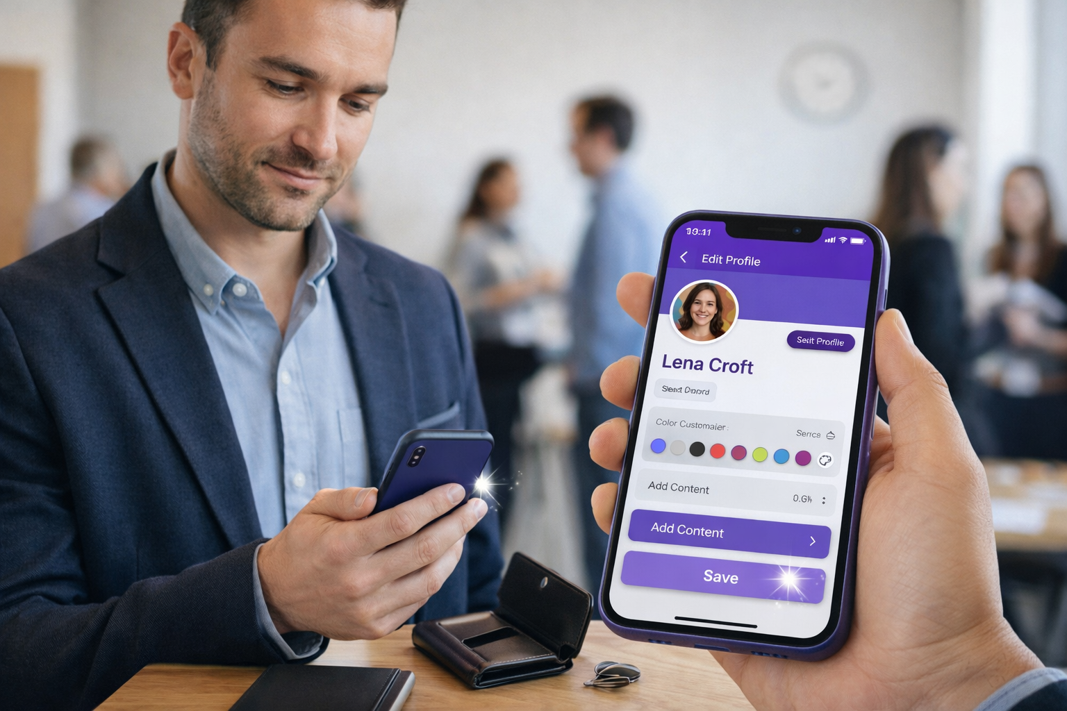 Creating a digital business card in minutes